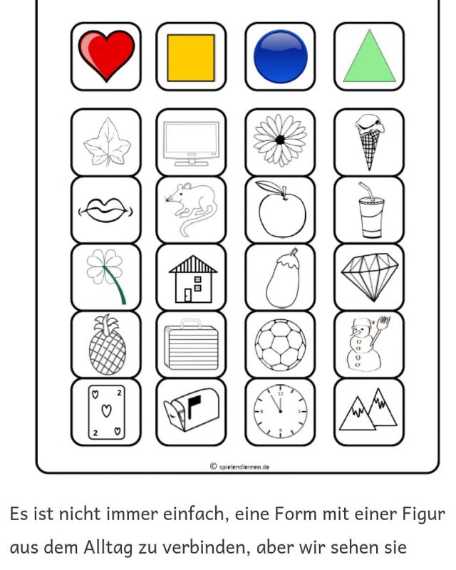 Formen Finden Und Ausmalen Spielend Lernen